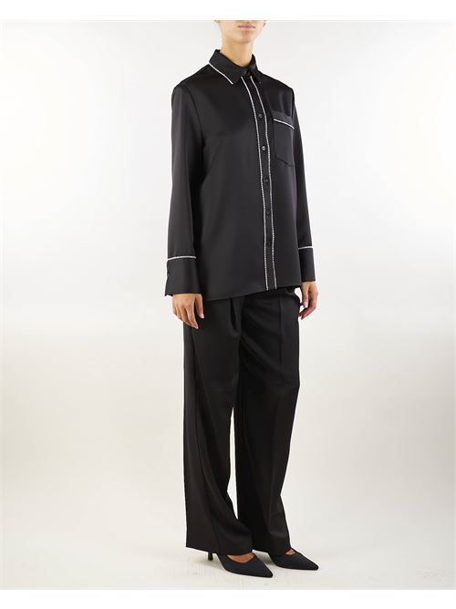 Satin shirt with rhinestones profiles Simona Corsellni SIMONA CORSELLINI | Shirt | CA00901TRAS00423